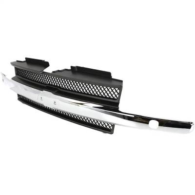 Rareelectrical - Grille Assembly Compatible With 2002-2005 Chevrolet Trailblazer Ls 4.2L (02-05) Lt 4.2L (02-05) Ltz - Image 2