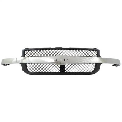 Grille Assembly Compatible With 2001-2002 Chevrolet Silverado 2500 Hd Ls 6.0L (01-02) 6.6L (01-02)