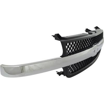 Rareelectrical - Grille Assembly Compatible With 2001-2002 Chevrolet Silverado 3500 Base 6.0L (01-02) 6.6L (01-02) - Image 2