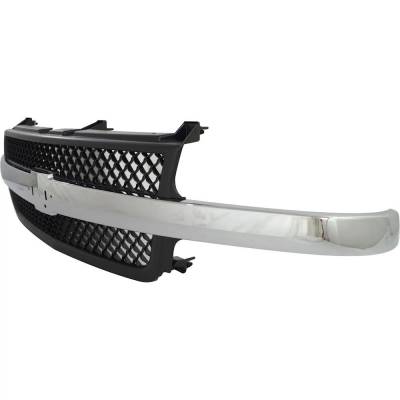 Rareelectrical - Grille Assembly Compatible With 2001-2002 Chevrolet Silverado 3500 Base 6.0L (01-02) 6.6L (01-02) - Image 3