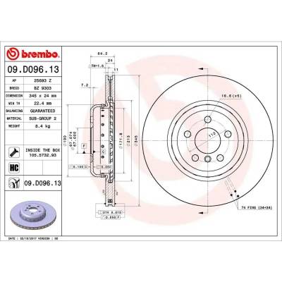 Rareelectrical - New Vented Brake Disc Compatible With Bmw Toyota 740I Xdrive Base 740E Xdrive Iperformance X4 - Image 2