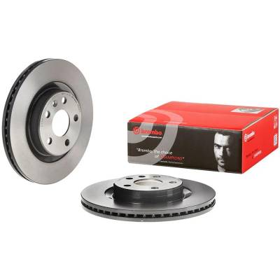 Front Brake Disc Compatible With 2019-2022 Volvo Xc40 T4 R-Design 2.0L (19-22) T5 Inscription 2.0L