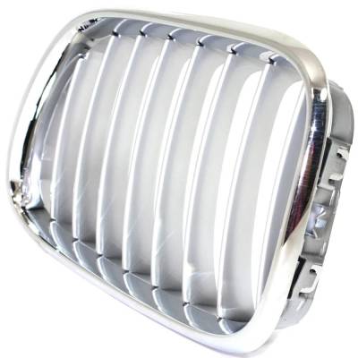 Rareelectrical - Left Chrome Kidney Grille W/ Silver Insert Compatible With 2000-2003 Bmw X5 4.6Is 4.6L (02-03) 3.0I - Image 2
