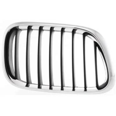 Rareelectrical - Right Chrome Kidney Grille W/ Black Insert Compatible With 2000-2003 Bmw X5 4.4I 4.4L (00-03) 4.6Is - Image 2