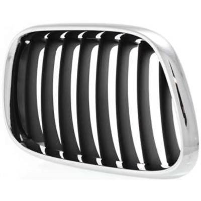Rareelectrical - Right Chrome Kidney Grille W/ Black Insert Compatible With 2000-2003 Bmw X5 4.4I 4.4L (00-03) 4.6Is - Image 3