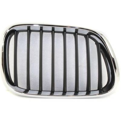 Rareelectrical - Right Chrome Kidney Grille W/ Black Insert Compatible With 2000-2003 Bmw X5 3.0I 3.0L (01-03) 4.4I - Image 1