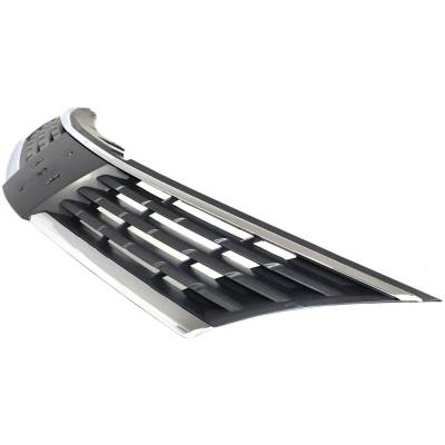 Rareelectrical - Front Grille Assembly Compatible With 2007-2009 Nissan Versa Sl 1.8L (07-09) S 1.8L (07-09) Gray - Image 2