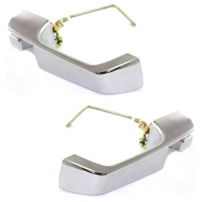 Front Left And Right Exterior Door Handle Set Compatible With 1993-1998 Jeep Grand Cherokee Base