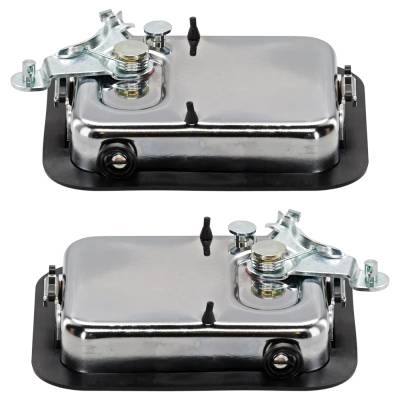 Rareelectrical - Front Left And Right Exterior Door Handle Compatible With 1987-2006 Jeep Wrangler Chrome Without Key - Image 6