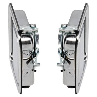 Rareelectrical - Front Driver And Passenger Side Exterior Door Handle Compatible With 1987-2006 Jeep Wrangler Chrome - Image 3
