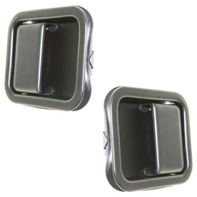 Rareelectrical - Front Driver And Passenger Side Exterior Door Handle Compatible With 1987-2006 Jeep Wrangler Smooth - Image 2