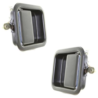 Rareelectrical - Front Driver And Passenger Side Exterior Door Handle Compatible With 1987-2006 Jeep Wrangler Smooth - Image 3