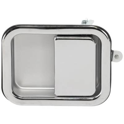 Left Front Exterior Door Handle Compatible With 1981-1986 Jeep Cj7 Jeep Scrambler Chrome Without Key