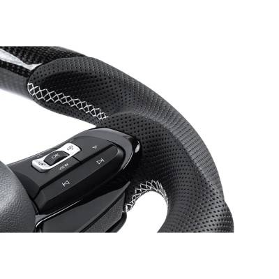 Rareelectrical - Leather Wrapped Steering Wheel Compatible With 2015-2024 Volkswagen Gti Sport 2.0L (17) Golf R 2.0L - Image 3