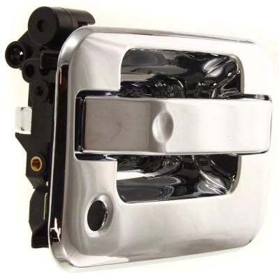 Rareelectrical - Front Passenger Side Exterior Door Handle Compatible With 2004-2014 Ford F-150 Chrome With Key Hole - Image 2