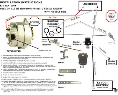 Rareelectrical - New Alternator Conversion Kit Compatible With Early Ford 2N Tractors Front Distributor 1100-0530 - Image 2