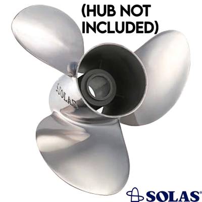 Rareelectrical - New Stainless Steel Propeller Compatible With Yamaha 2 Stroke / C75 / E75 / P75 15 Spline 75 - Image 2