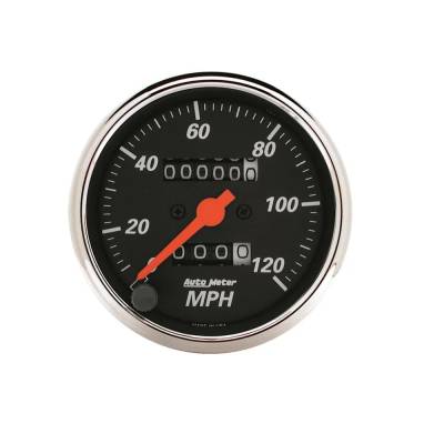Mechanical Speedometer 0-120 Mph In-Dash 3-1/8 Inch Mount Compatible With Universal Applications