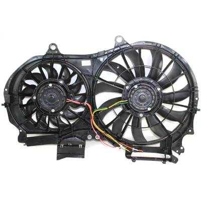Dual Cooling Fan Assembly Compatible With 2002-2008 Audi A4 Quattro Avant 3.2L (06-08) Quattro Base