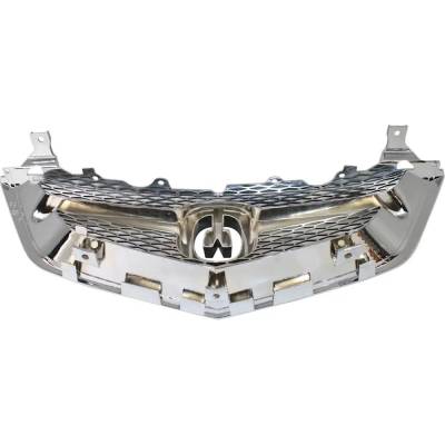 Rareelectrical - Chrome Center Bar Grille Assembly Compatible With 2002-2003 Acura Tl Base 3.2L (02-03) Type-S 3.2L - Image 5