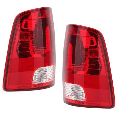 Rareelectrical - New Pair Of Tail Lights Compatible With Dodge Ram 1500 2500 3500 Express Hfe Laramie Limited - Image 2