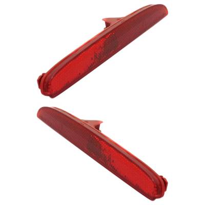 Rareelectrical - Rear Reflector Assembly Right Left Pair Compatible With 2017-2021 Honda Civic Sport Touring Ex-L - Image 2