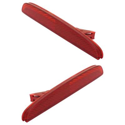 Rareelectrical - Rear Reflector Assembly Right Left Pair Compatible With 2017-2021 Honda Civic Sport Touring Ex-L - Image 3