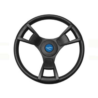 13.8 Inch Marine Boat Steering Wheel With Black Keyed Hub 3/4 Inch Tapered Shaft Compatible With