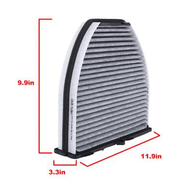 Rareelectrical - New Activated Charcoal Cabin Air Filter Compatible With 2008-2021 Mercedes-Benz C-Class E-Class - Image 3