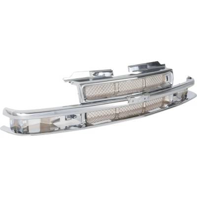 Rareelectrical - Chrome Grille Assembly Compatible With 1998-2005 Chevrolet Blazer Zr2 4.3L (03-05) S10 Base 2.2L - Image 3