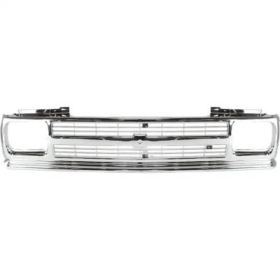 Chrome Grille Assembly Compatible With 1991-1994 Chevrolet Blazer Base 4.3L (91-94) Lt 4.3L (94)