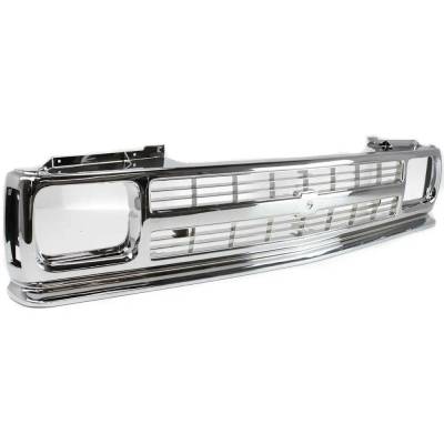 Rareelectrical - Chrome Grille Assembly Compatible With 1991-1994 Chevrolet Blazer Tahoe 4.3L (91-94) Tahoe Lt 4.3L - Image 3