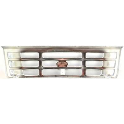 Rareelectrical - New Chrome Grille Assembly Compatible With Ford F-350 Base 8 Cyl 7.5L F-59 Commercial Stripped - Image 4
