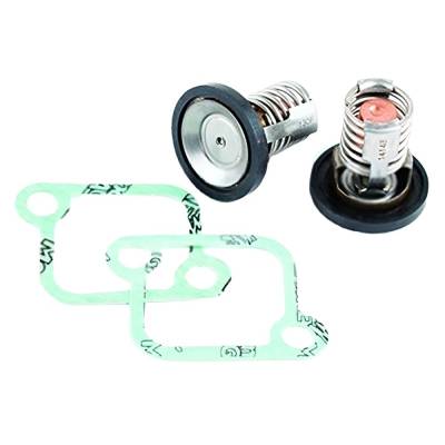 New 130°F Operating Temperature Thermostat Kit Compatible With Mercury 6 Cyl 3.6265 Bore 3L Sport