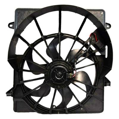 Rareelectrical - Radiator Cooling Fan Assembly Compatible With 2008-2012 Jeep Liberty 3.7L V6 Dual Fan Front Mount - Image 2