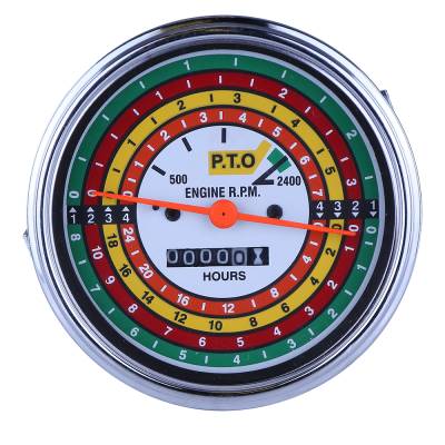 New Ih Tachometer Gauge White Face Compatible With International Harvester Farmall 706 756 766 806