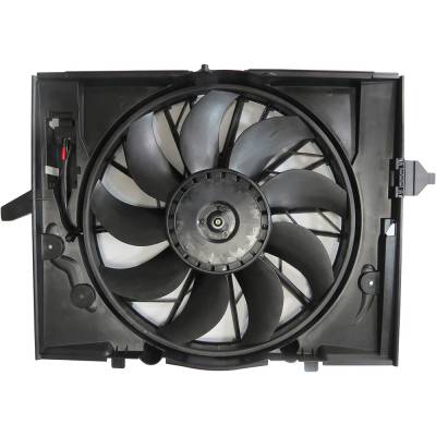Rareelectrical - New Dual Radiator And Condenser Fan Compatible With Bmw 525I 525Xi 528I 528Xi 530I 530Xi 645Ci Base - Image 1