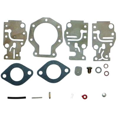 Carb Rebuild Kit Compatible With 1986-2007 Johnson/Evinrude 2-Cyl 2-Stroke Cross Flow 5-15Hp Marine