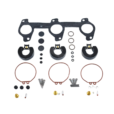 3-Pack Outboard Carburetor Kit Compatible With 1984-1991 Yamaha 60 70 Hp 3-Cyl 2.834 Bore 2-Stroke