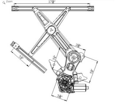 Rareelectrical - New Front Left Window Regulator Compatible With 05 06 07 08 09 Dodge Ram 4000 741-422 55275599Ac - Image 5