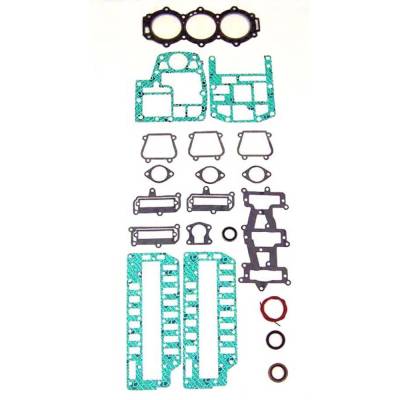 Outboard Powerhead Gasket Kit Compatible With 1995-1999 Force 75 90 Hp 3-Cyl 3.375 Bore Head Gasket