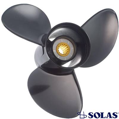 Rareelectrical - Aluminum Propeller Compatible With 2000-2015 Nissan Tohatsu Nsf9.9 Nsf15 Nsf18 Nsf20 4-Stroke - Image 2