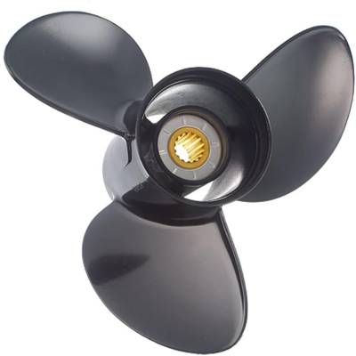 3-Blade Aluminum Propeller Compatible With 2005-2015 Mercury 4-Stroke Bigfoot 9.9 Hp 14-Spline