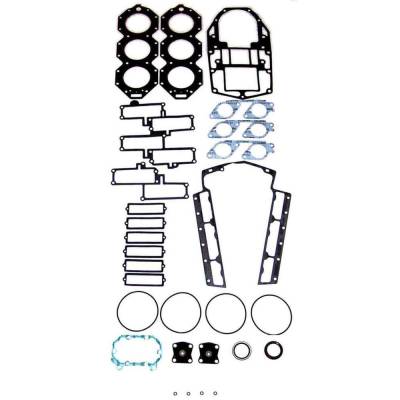 Powerhead Gasket Kit Compatible With 1985-1987 Johnson/Evinrude V6 200Hp 225Hp Small Bore 3.500"