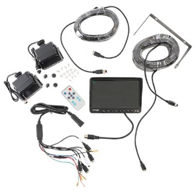 Rareelectrical - Quad Backup Camera System Compatible With Tractors Heavy Equipment Trucks Rvs 7 Inch Color Monitor - Image 2