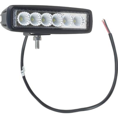 18W Compact Mini Rectangle Led Work Light 6.3" Flood Beam 12V/24V 1080 Lumens Compatible With