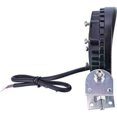 Rareelectrical - Amber Led Flood Work Light 4.5" Round 18W 500 Lumens 6-Led 60° Beam Pedestal Mount Compatible With - Image 2