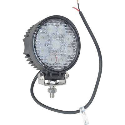 27W Round Led Work Light Flood Beam 1000 Lumens 12V 24V Ip67 Waterproof Aluminum Housing