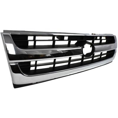 Rareelectrical - Chrome Shell Grille Assembly Compatible With 1997-2000 Toyota Tacoma Base 2.7L (97-00) Dlx 2.4L - Image 3