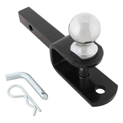 1-1/4 Inch Atv Utv Trailer Hitch Ball Mount With 2 In Chrome Ball Pin Clip Powder Coated Compatible